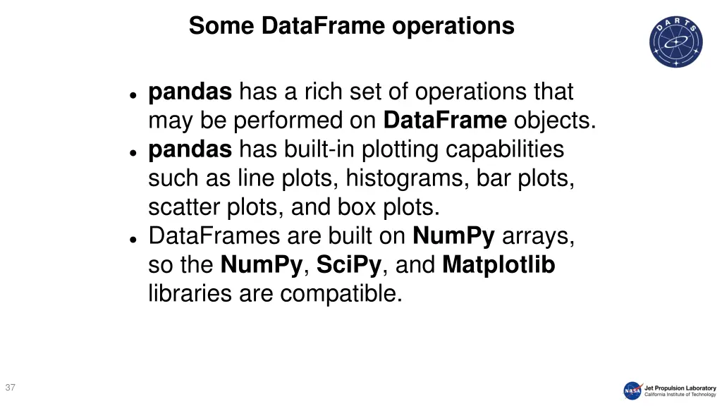 some dataframe operations