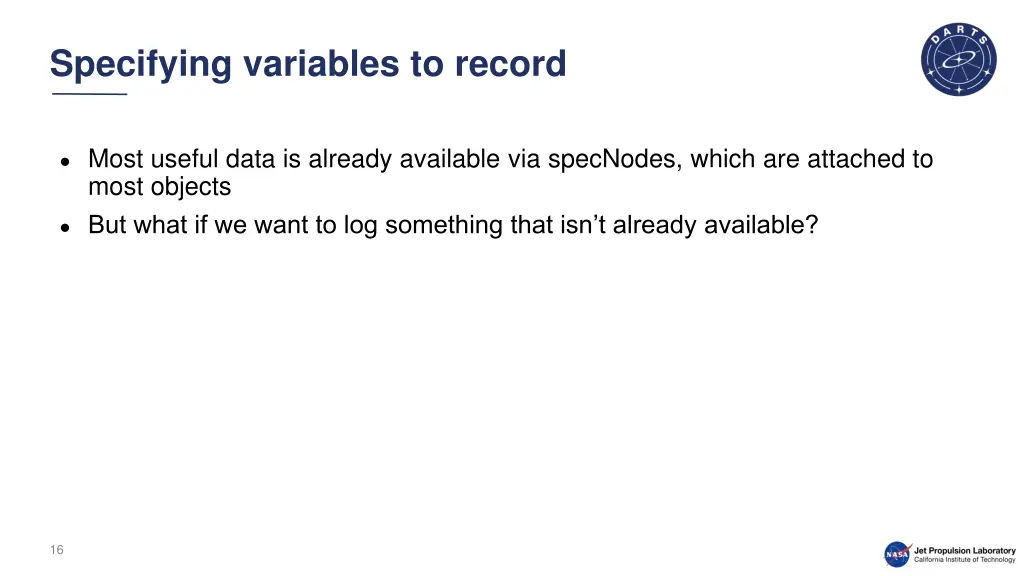 specifying variables to record 2