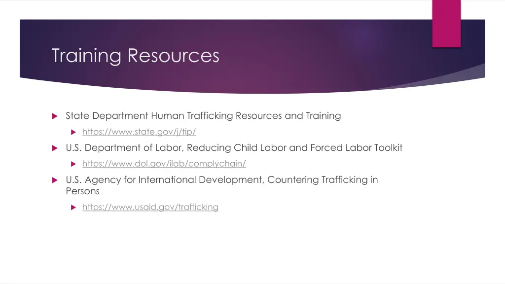 training resources