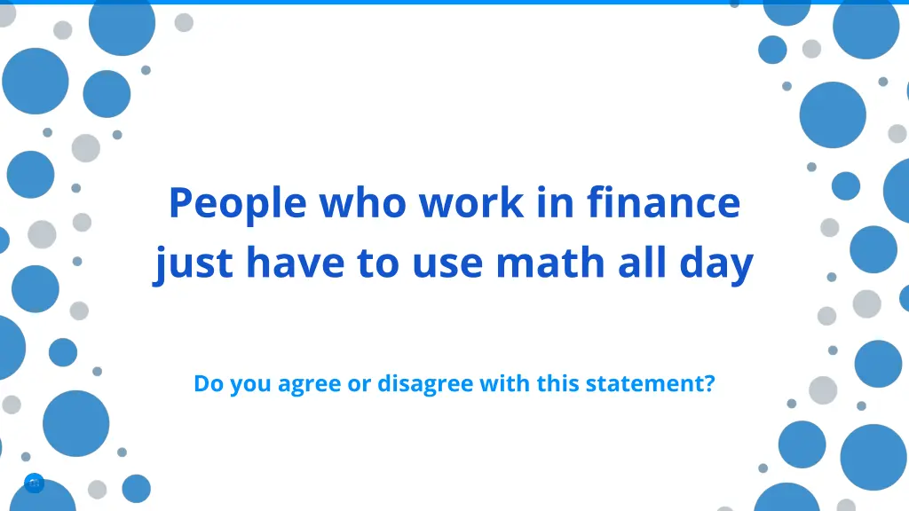 people who work in finance just have to use math