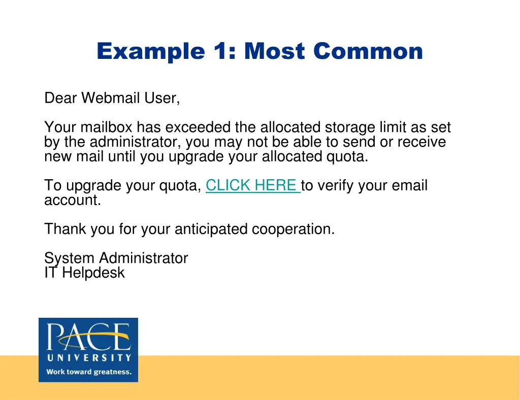 example 1 most common