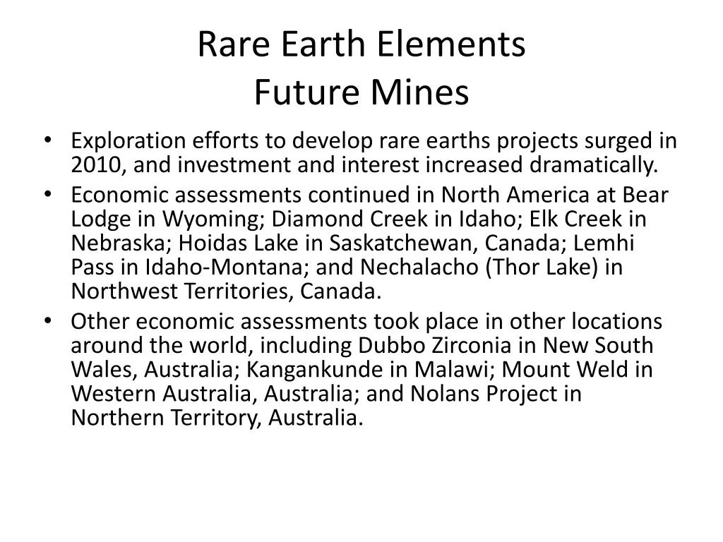 rare earth elements future mines exploration