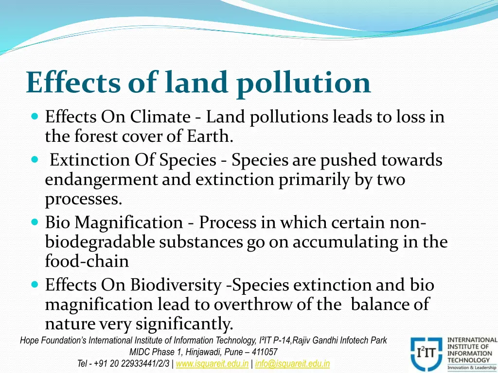 effects of land pollution effects on climate land
