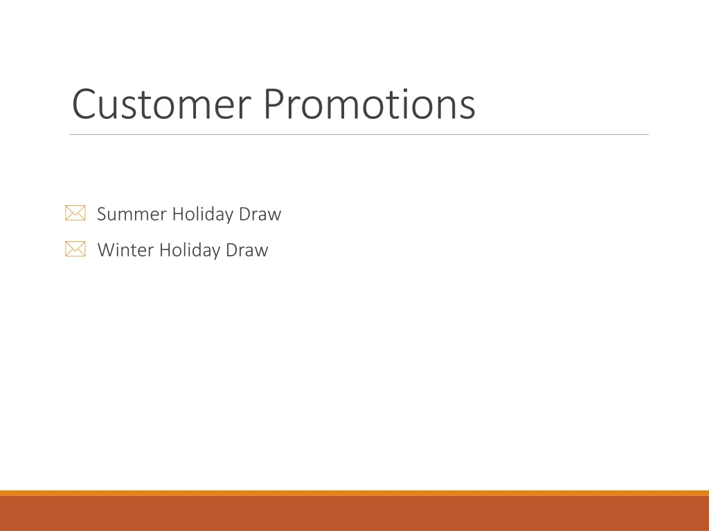 customer promotions