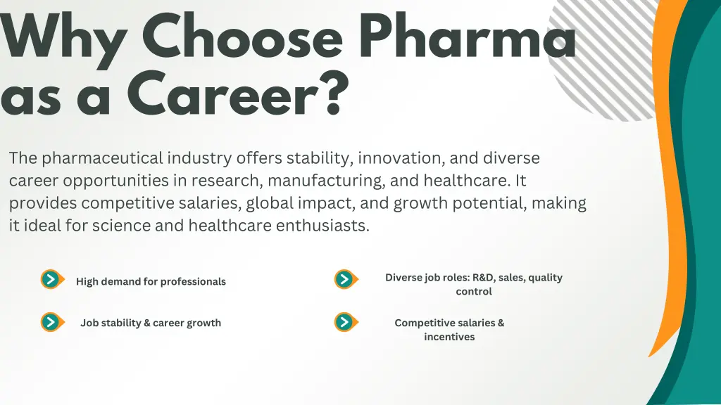 why choose pharma as a career