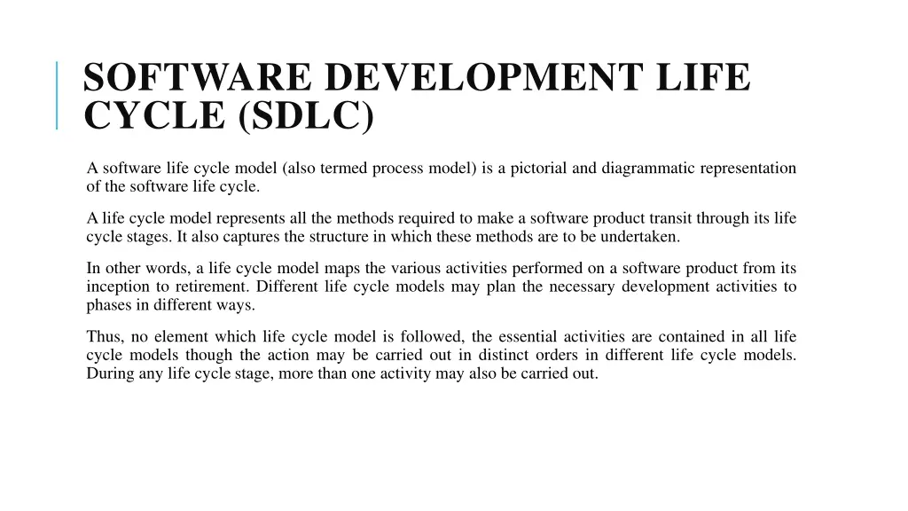 software development life cycle sdlc