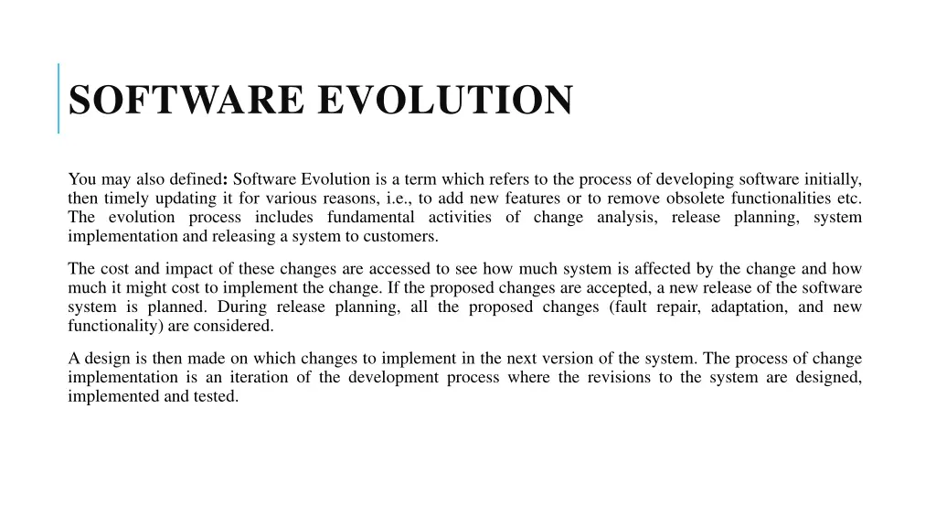 software evolution 1