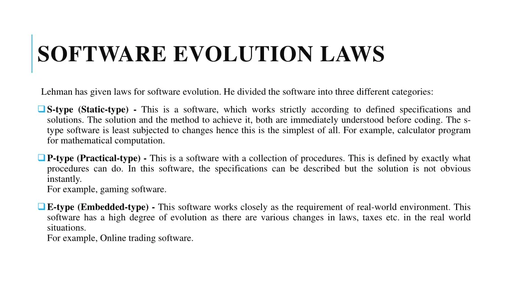 software evolution laws
