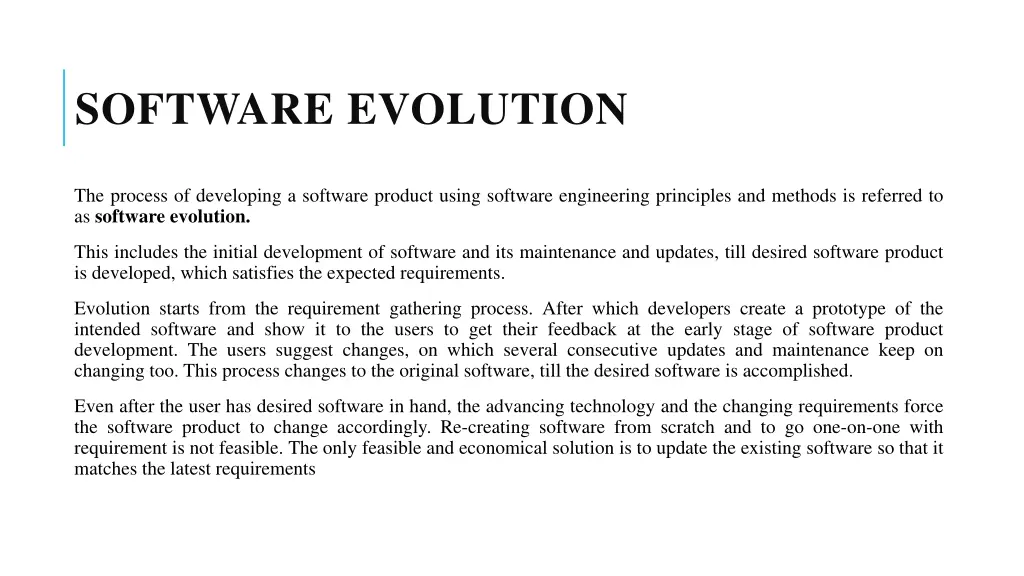 software evolution