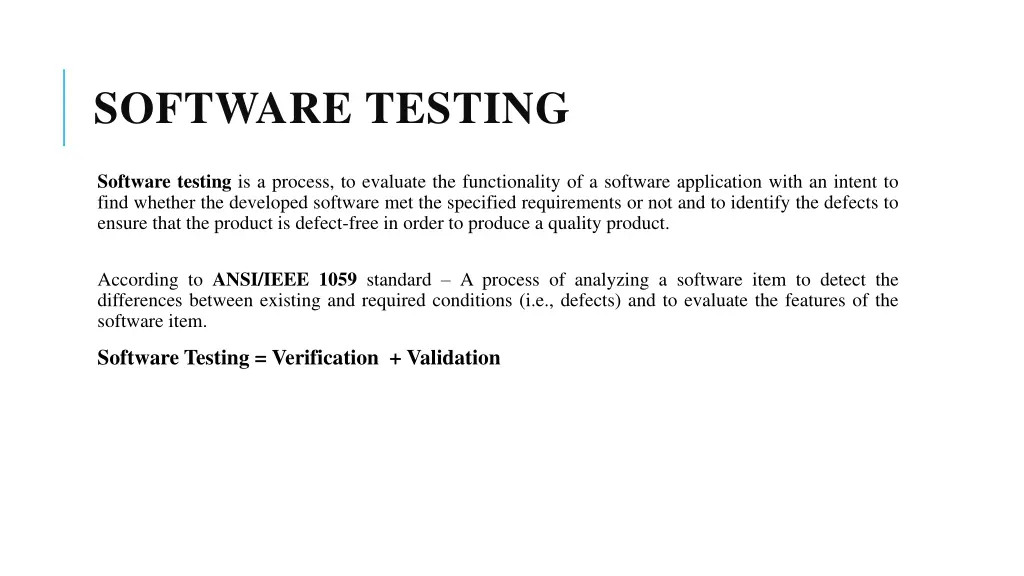 software testing