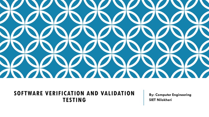 software verification and validation testing