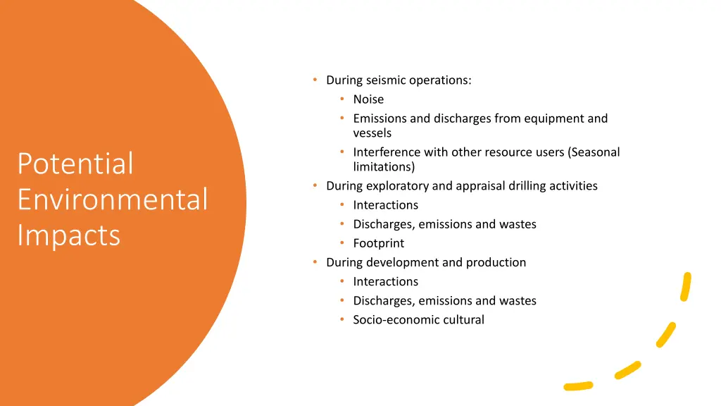 during seismic operations noise emissions