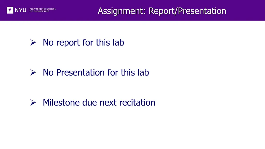 assignment report presentation
