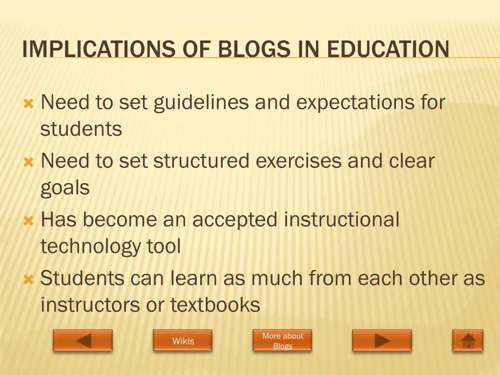 implications of blogs in education