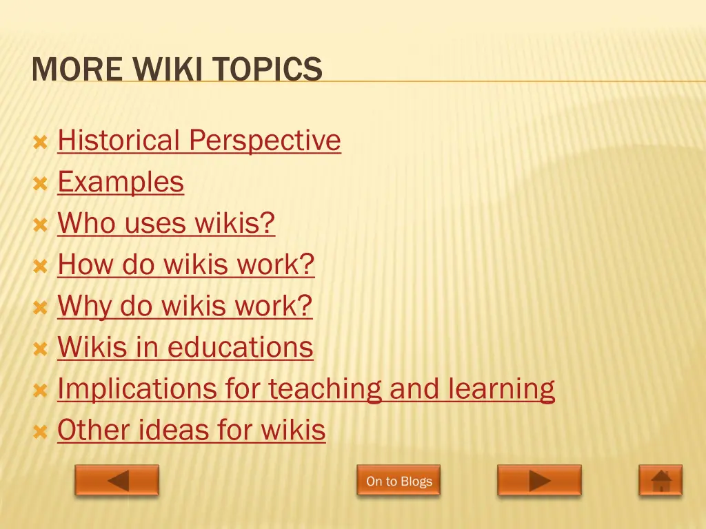 more wiki topics