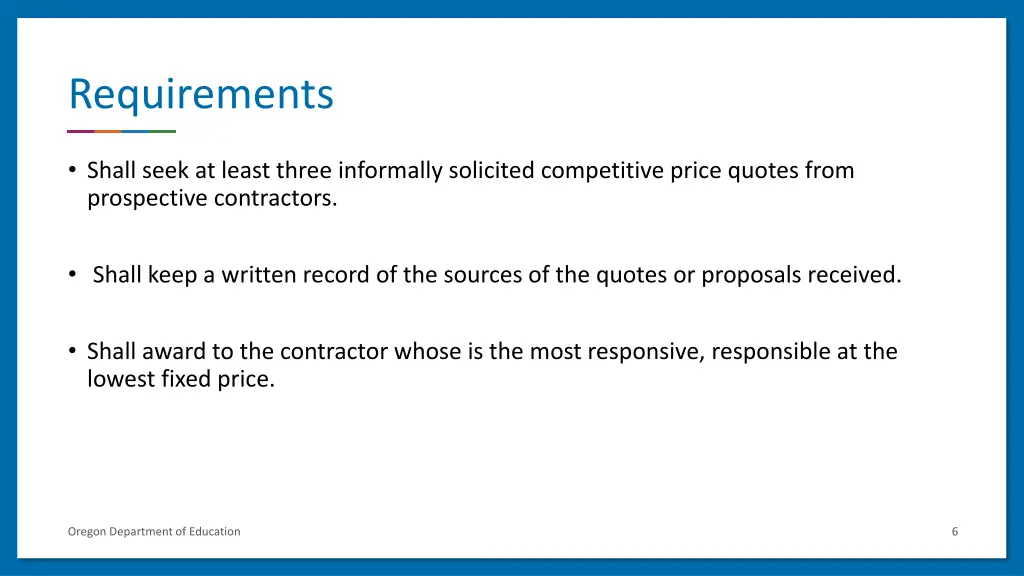 requirements