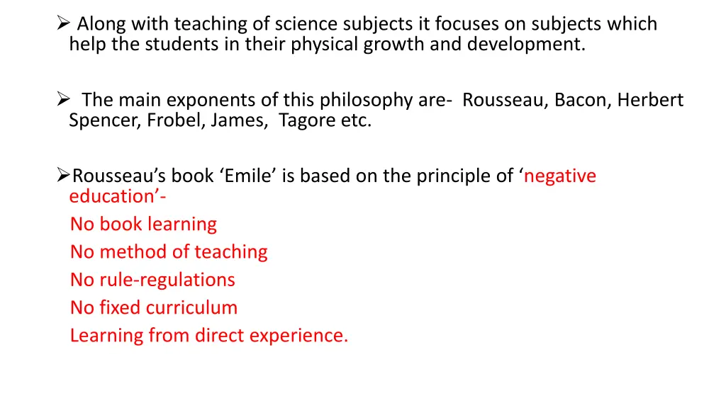 along with teaching of science subjects