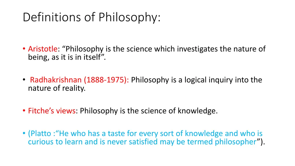 definitions of philosophy