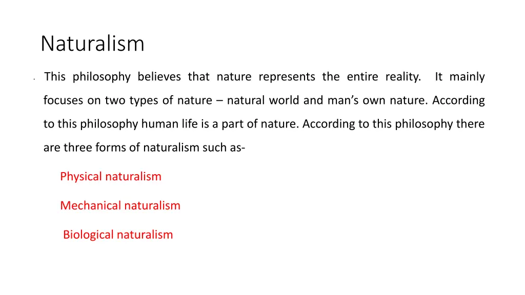 naturalism