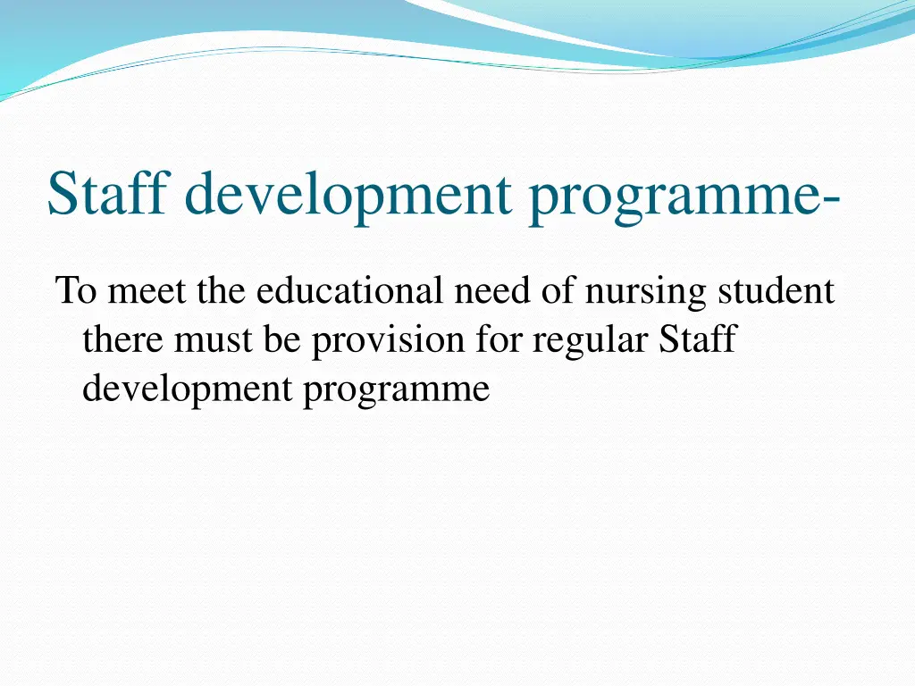 staff development programme