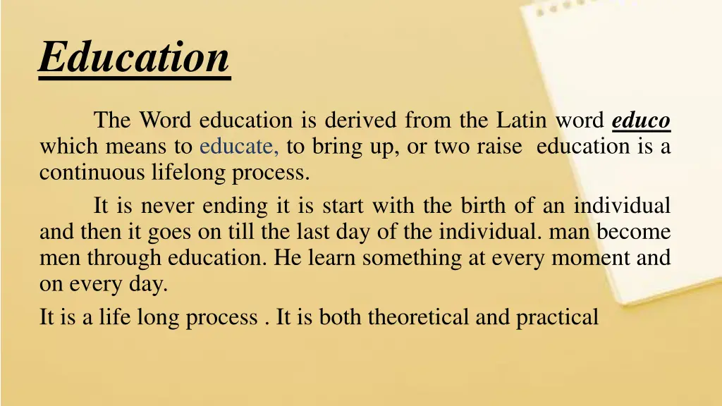 education