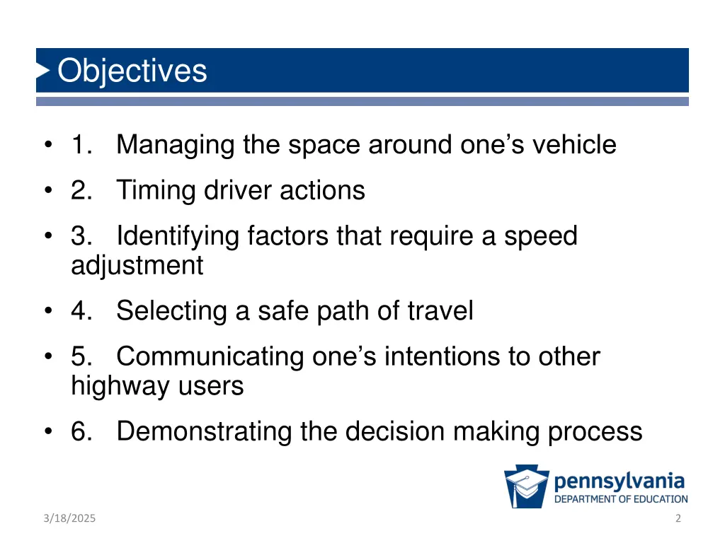 objectives
