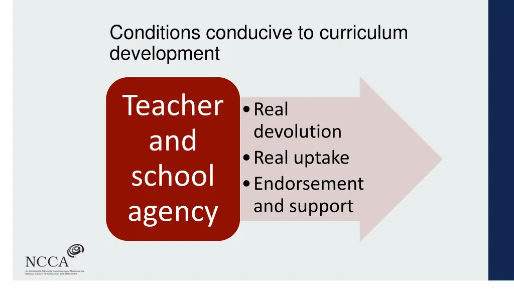 conditions conducive to curriculum development 5