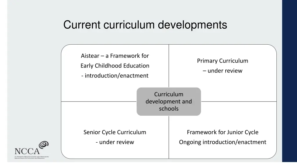 current curriculum developments