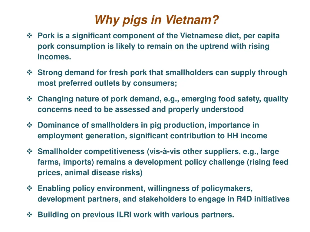 why pigs in vietnam
