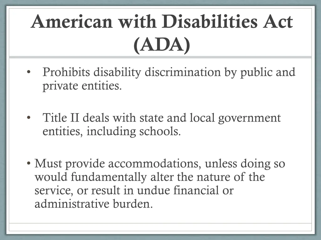 american with disabilities act ada