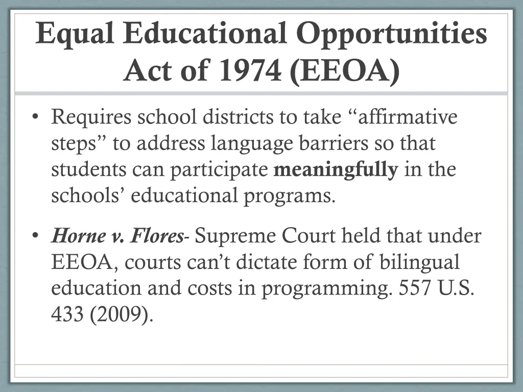 equal educational opportunities act of 1974 eeoa 1