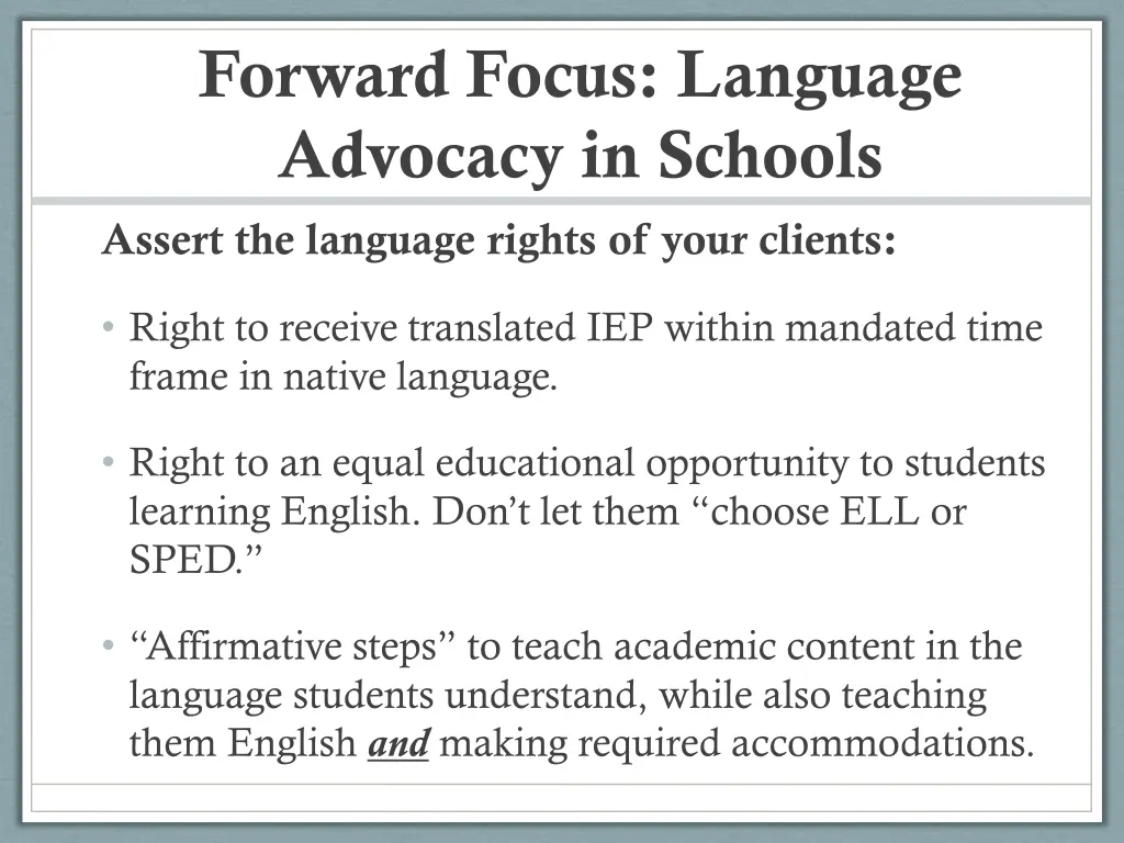 forward focus language advocacy in schools 1