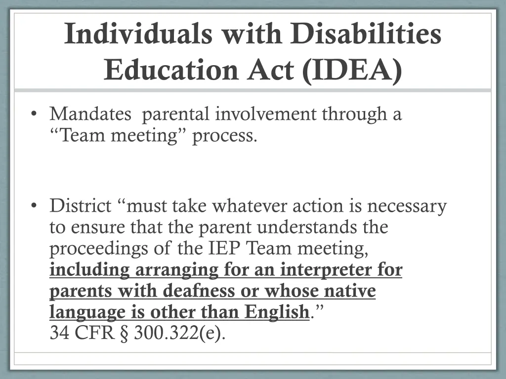 individuals with disabilities education act idea 1