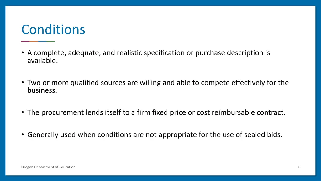 conditions
