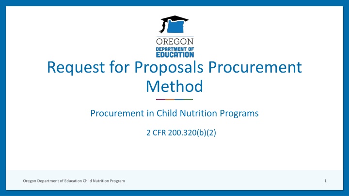 request for proposals procurement method