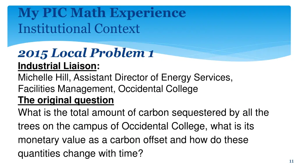 my pic math experience institutional context 5