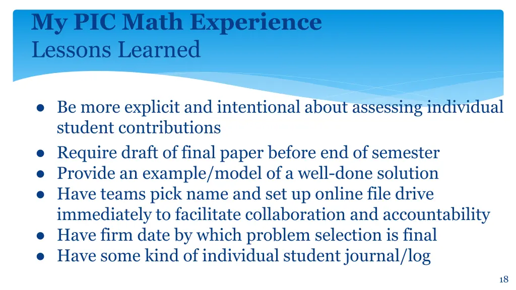 my pic math experience lessons learned 3