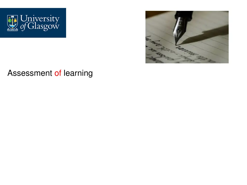 assessment of learning