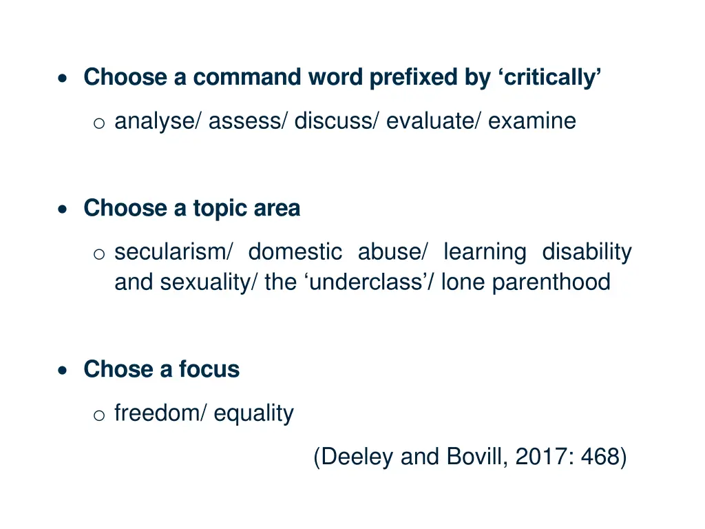 choose a command word prefixed by critically