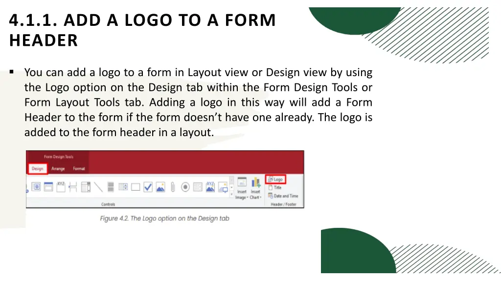 4 1 1 add a logo to a form header