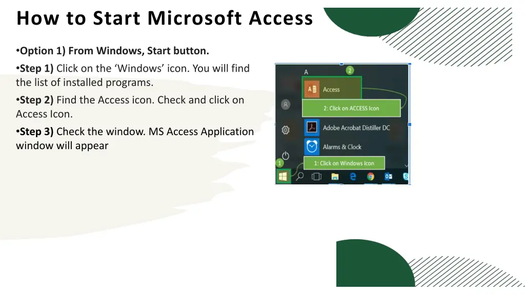 how to start microsoft access