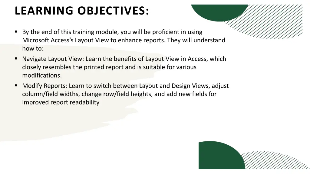 learning objectives 4