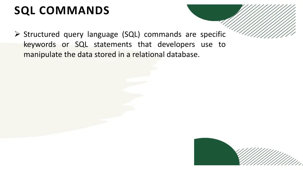 sql commands