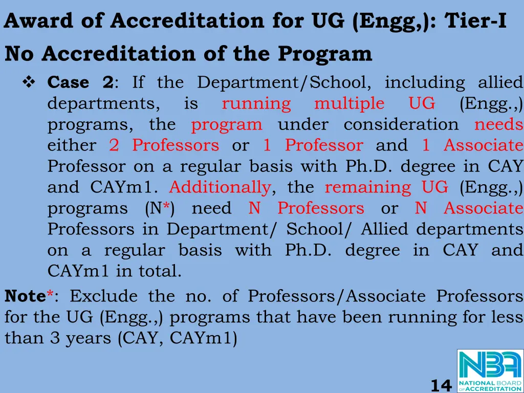 award of accreditation for ug engg tier i 2