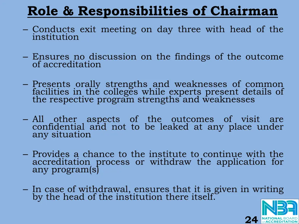 role responsibilities of chairman 2