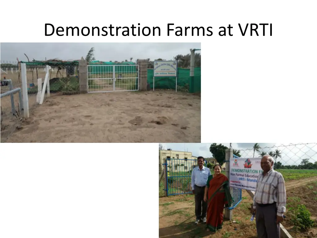 demonstration farms at vrti