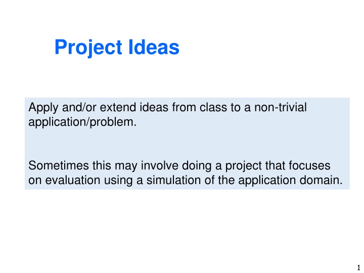 project ideas