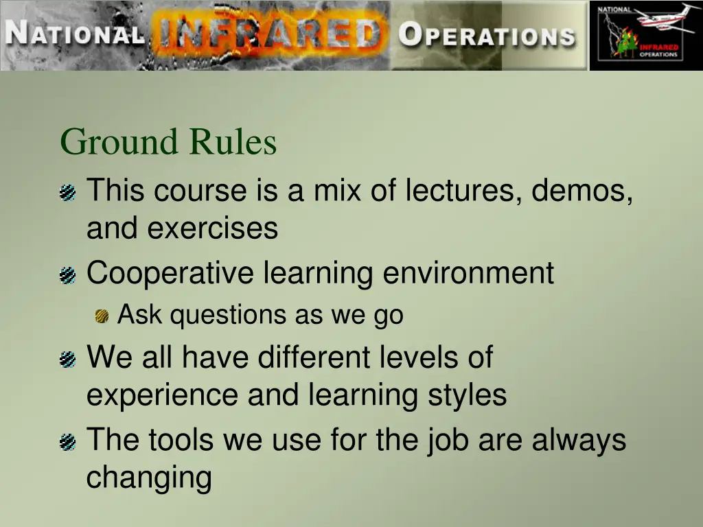 ground rules this course is a mix of lectures