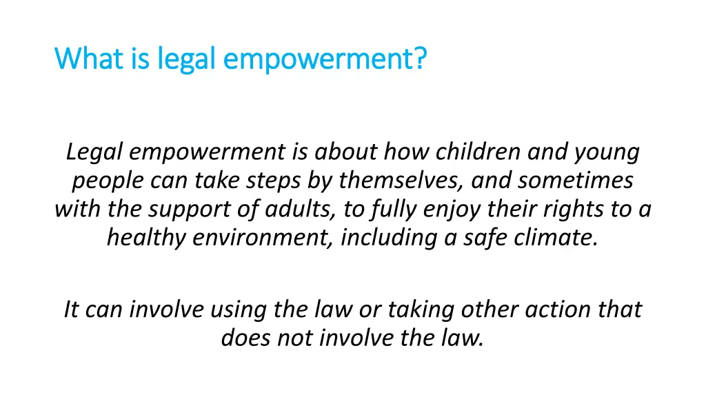what is legal empowerment what is legal