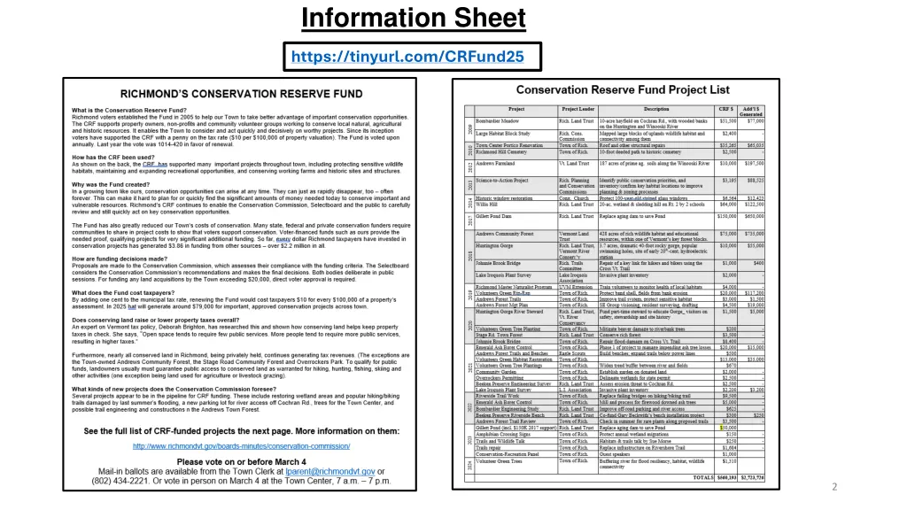information sheet